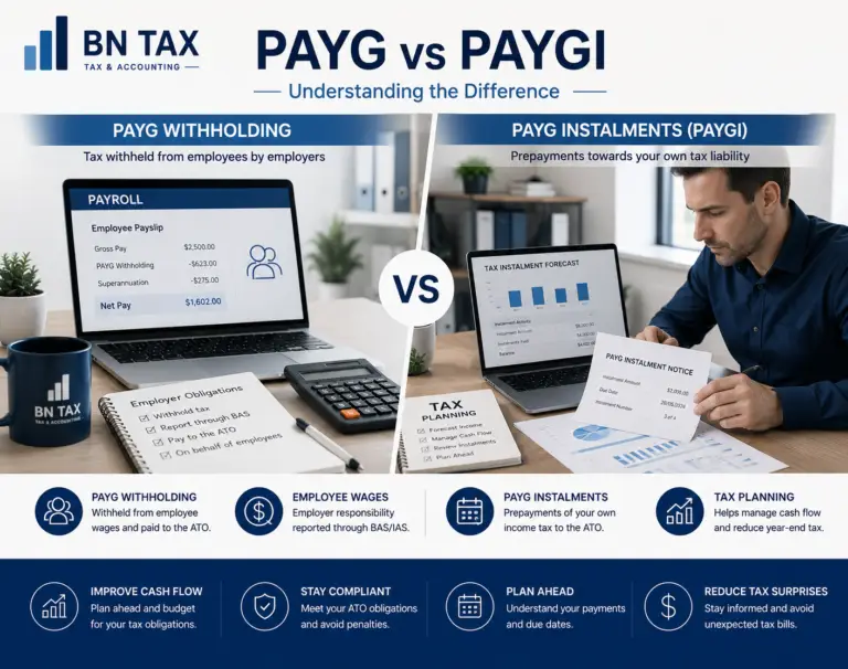 PAYG withholding vs PAYG instalments guide for Australian businesses — BN Tax
