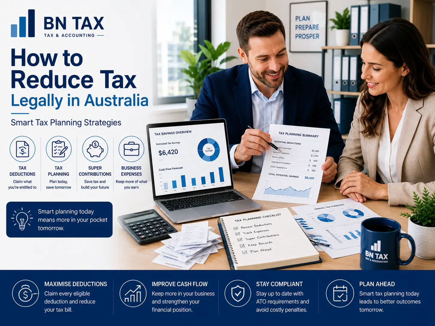 Australian small business tax planning and legal tax reduction strategies — BN Tax